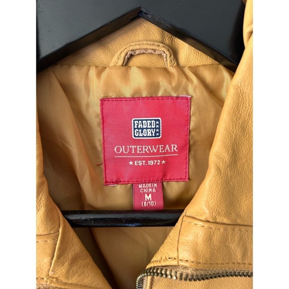 Faded Glory Brown Leather Jacket - Picture 2 of 4